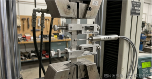 LVDT displacement sensor deformation monitoring scheme in tensile tests